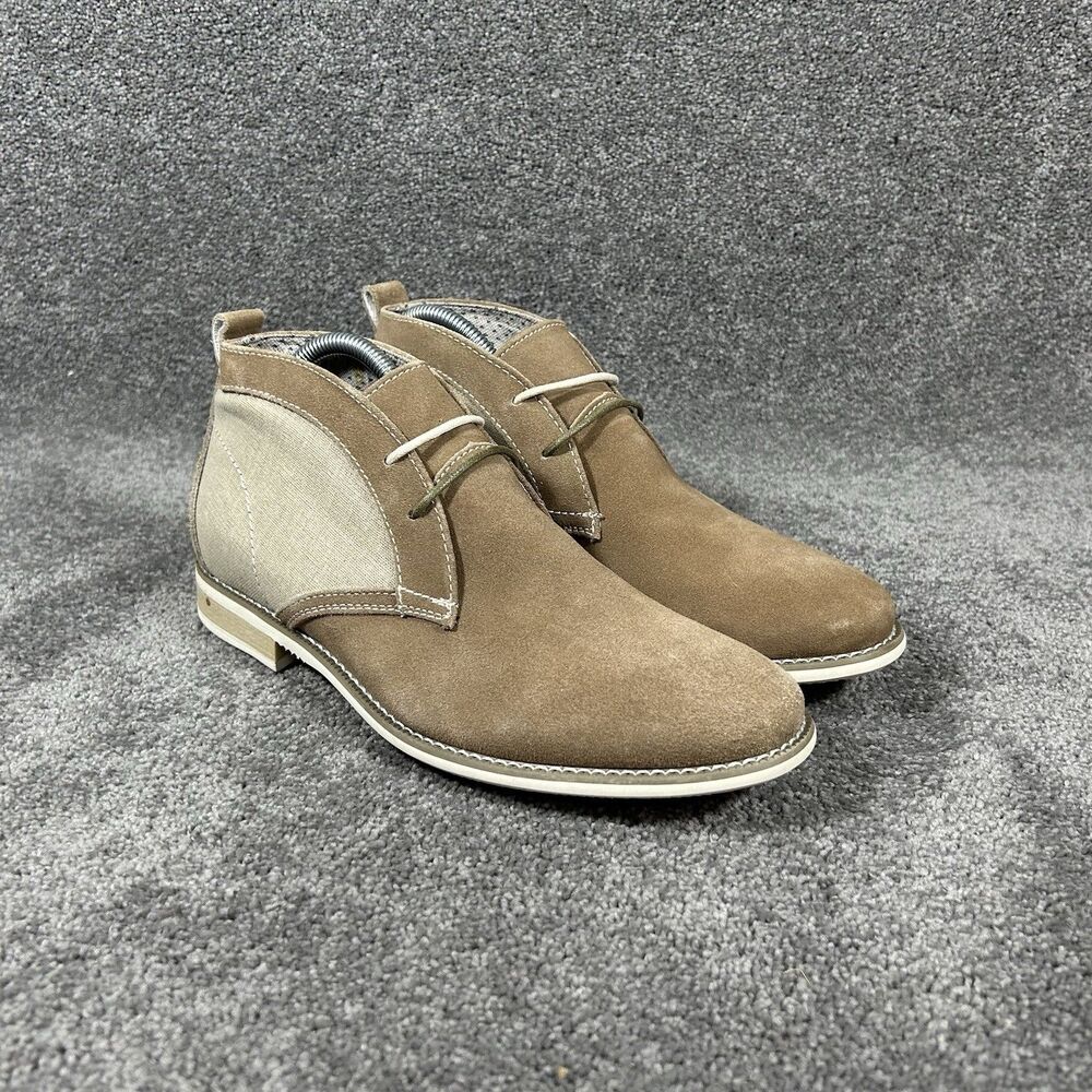 Steve Madden Saxxen Camel Sued Men’s Size 8 Brown Chukka Boots New